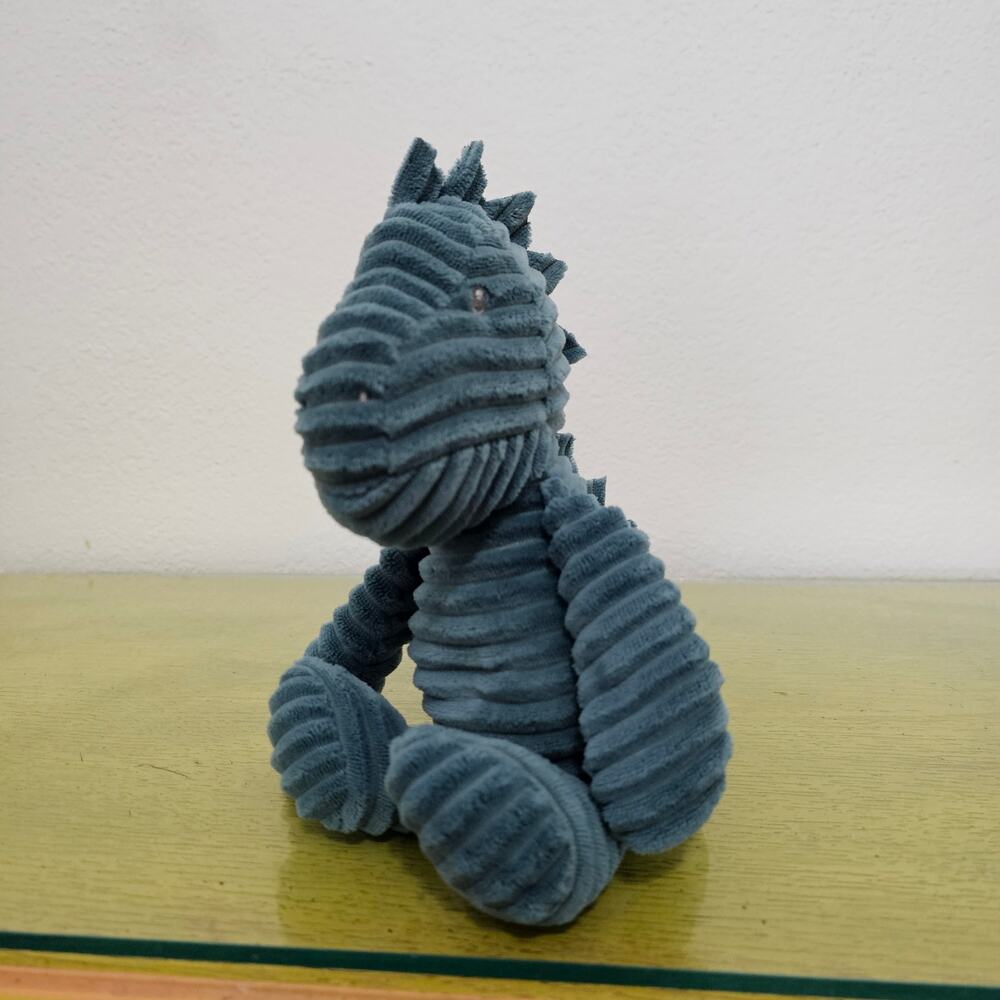 Carter's Dark Green Corduroy Ribbed Dinosaur Plush Stuffed Animal Boy Play